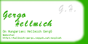 gergo hellmich business card